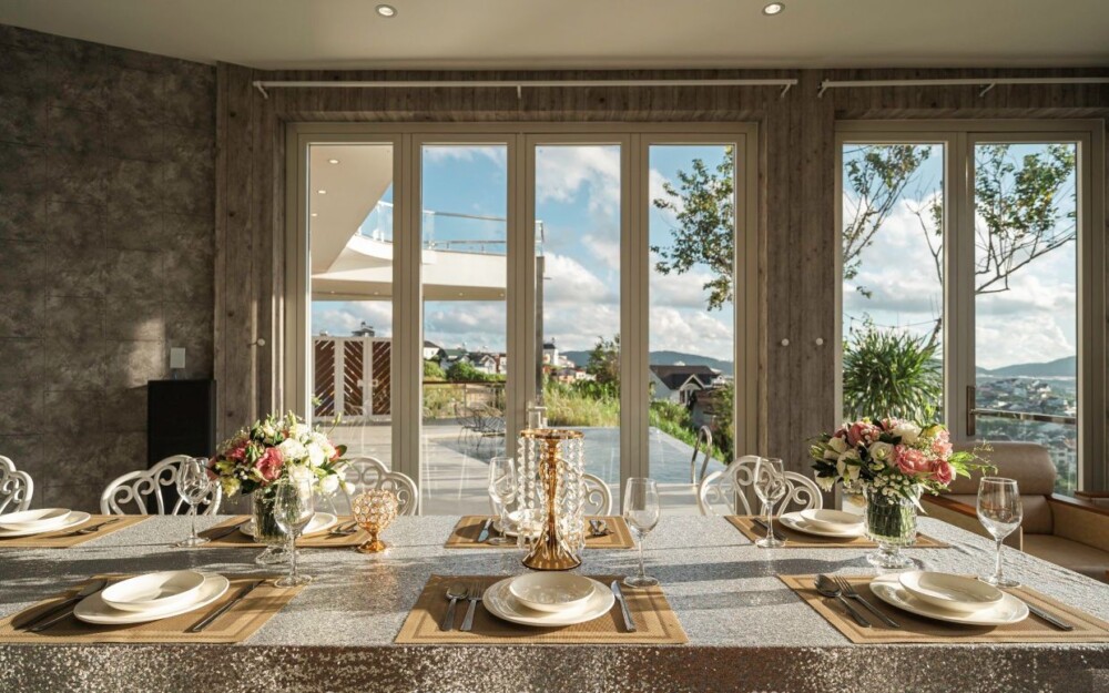 Villa Đà Lạt có hồ bơi Odwin39 - Khu vực ăn uống