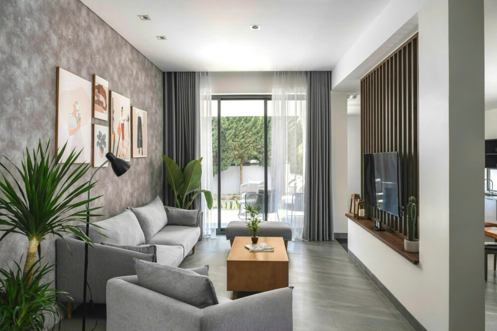 Phòng khách thiết kế hiện đại tại villa Odwin52