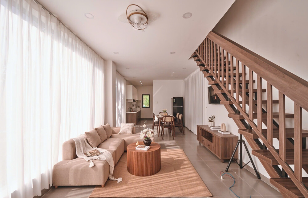 phòng khách villa Odwin DL56 Đà Lạt