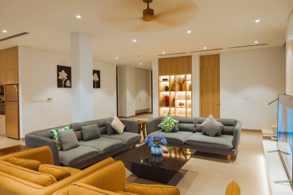 Phòng khách tại Villa Odwin Hồ Tràm 01