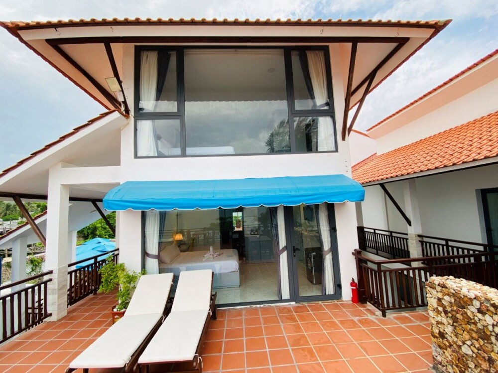 Sân thượng và phòng ngủ tại Villa Odwin VA