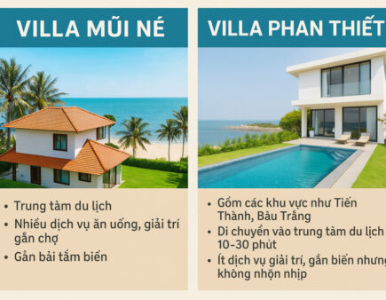 So sánh villa Mũi Né và Phan Thiết
