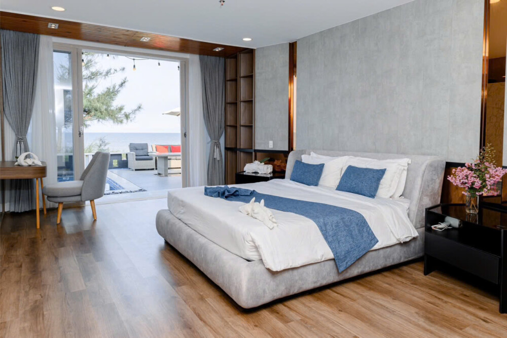 Villa 7PN07 có phòng ngủ view biển