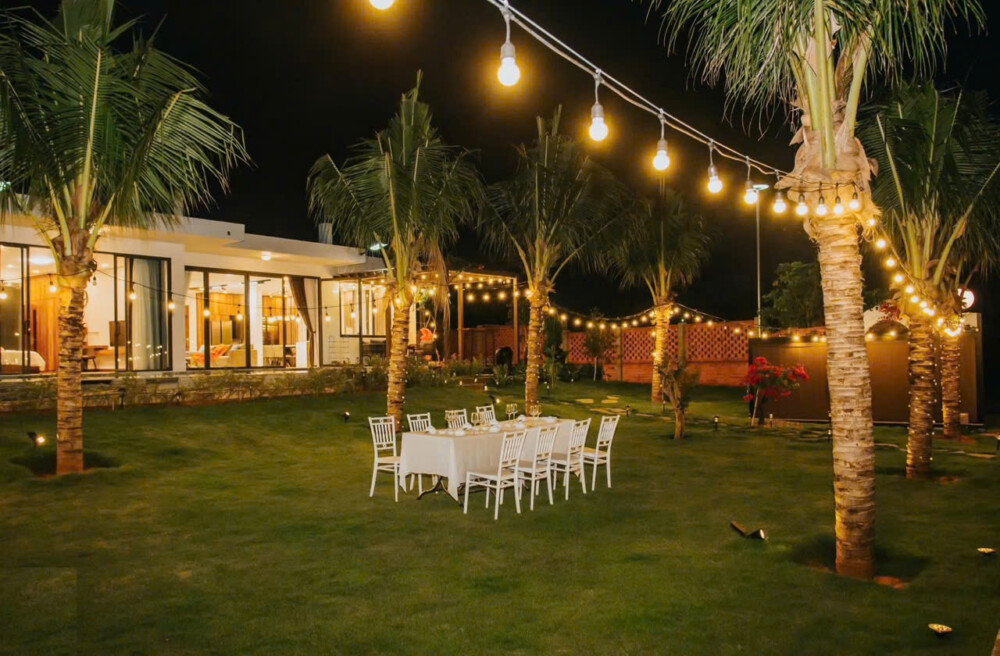 Không gian tổ chức BBQ buổi tối tại villa Odwin Sun 01