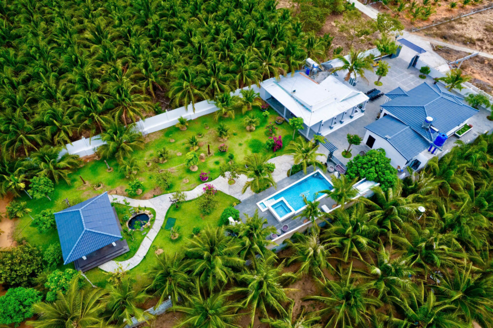 Villa Odwin PT04 có khuôn viên rộng nhìn từ trên cao