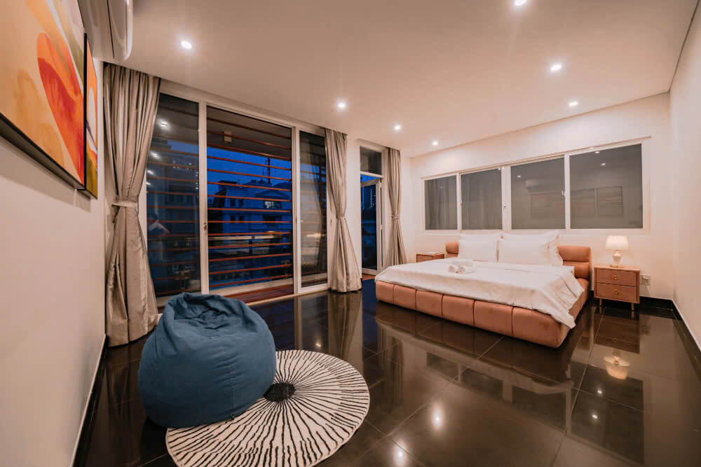 Villa Quận 2 Sài Gòn Odwin47 – Khu vực phòng ngủ