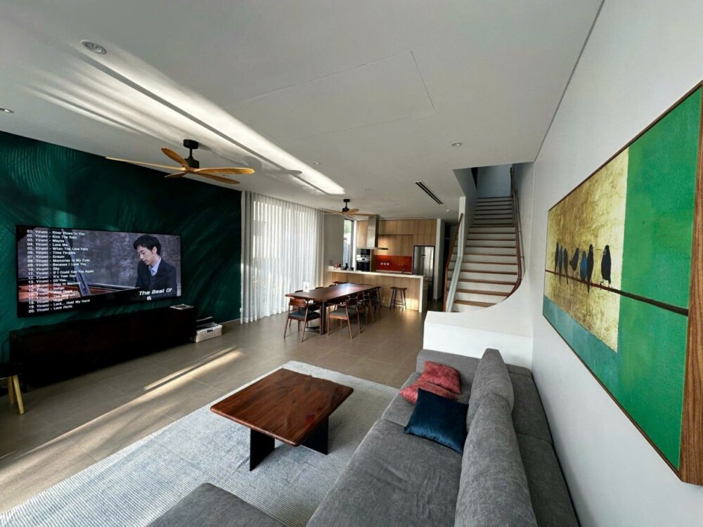Villa Odwin Hồ Tràm 02 - Khu vực phòng khách và bếp