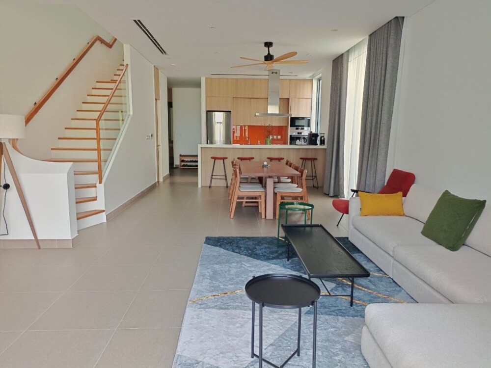 Villa Odwin Hồ Tràm 03 - Khu vực phòng khách và bếp