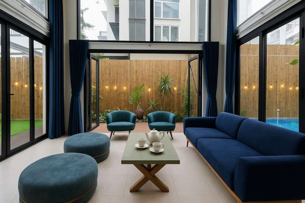 Villa Thủ Đức Sài Gòn Odwin50 - Khu vực phòng khách