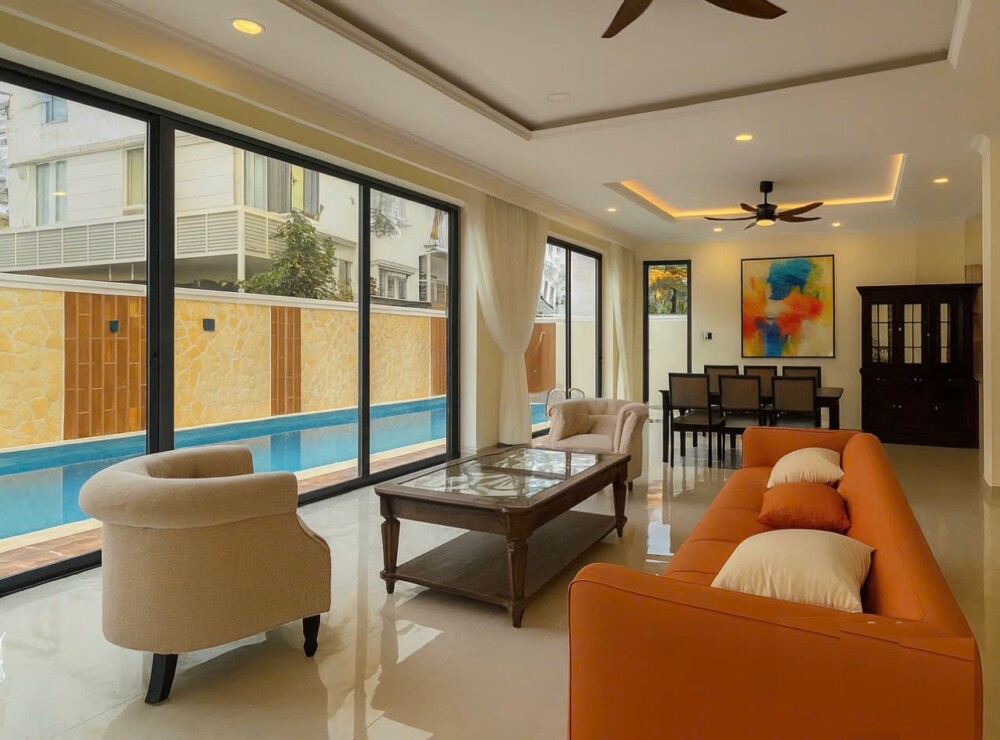 Villa Quận 7 Sài Gòn Odwin52 - Khu vực phòng khách