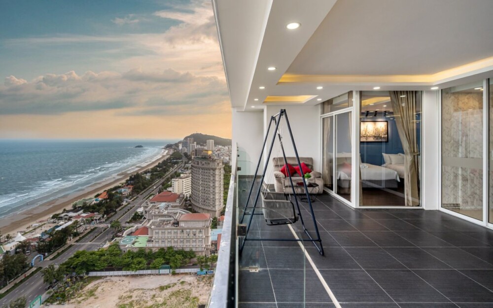 Penthouse ST 1D – Khu vực ban công view biển