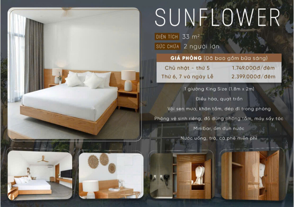 phòng Sunflower tại Sendoro Retreat Châu Đức