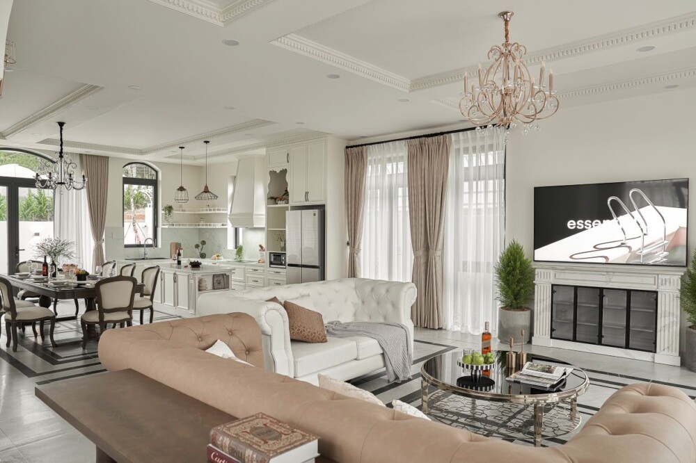 大叻家庭别墅 – Odwin11 高端别墅客厅