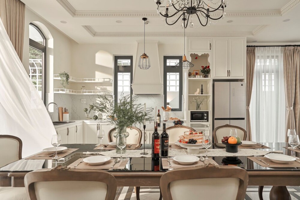 달랏 오드윈11 빌라 다이닝 공간