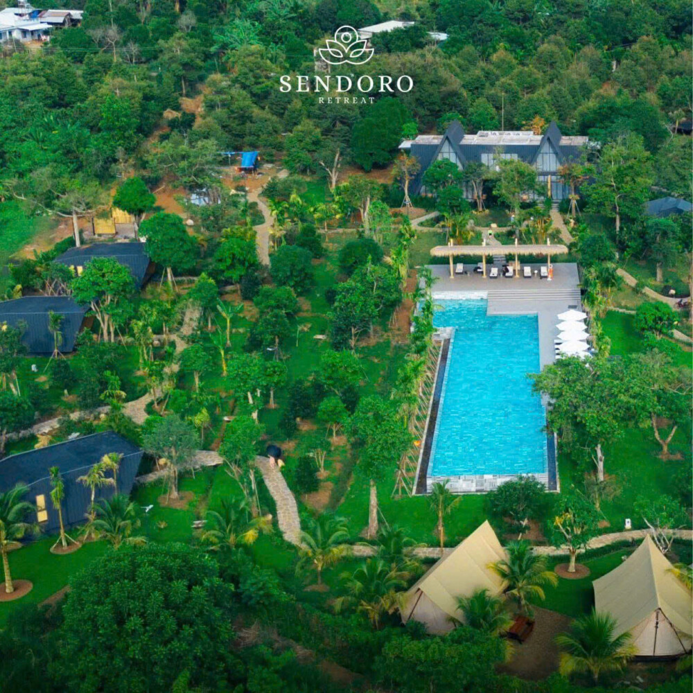 khuôn viên glamping tại Sendoro Retreat Châu Đức