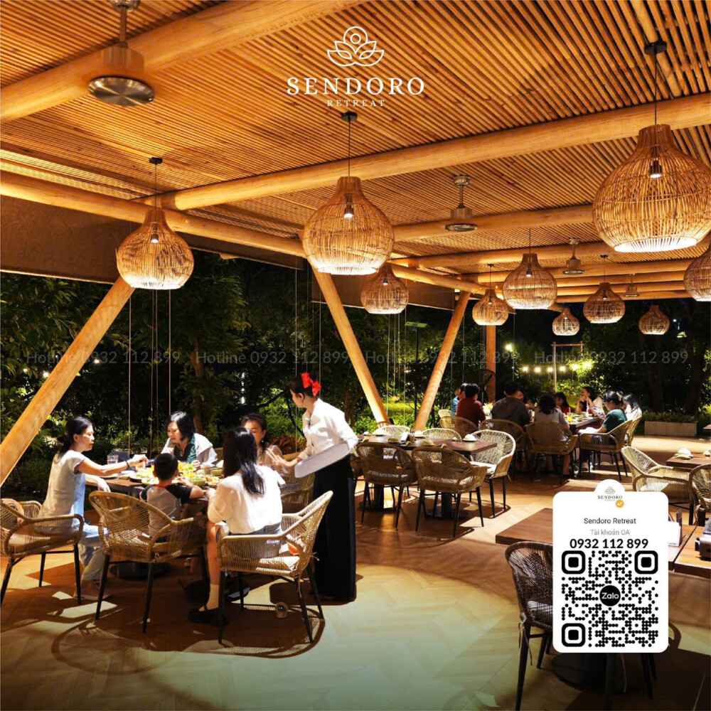 nhà hàng phục vụ món Á Âu tại Sendoro Retreat Châu Đức