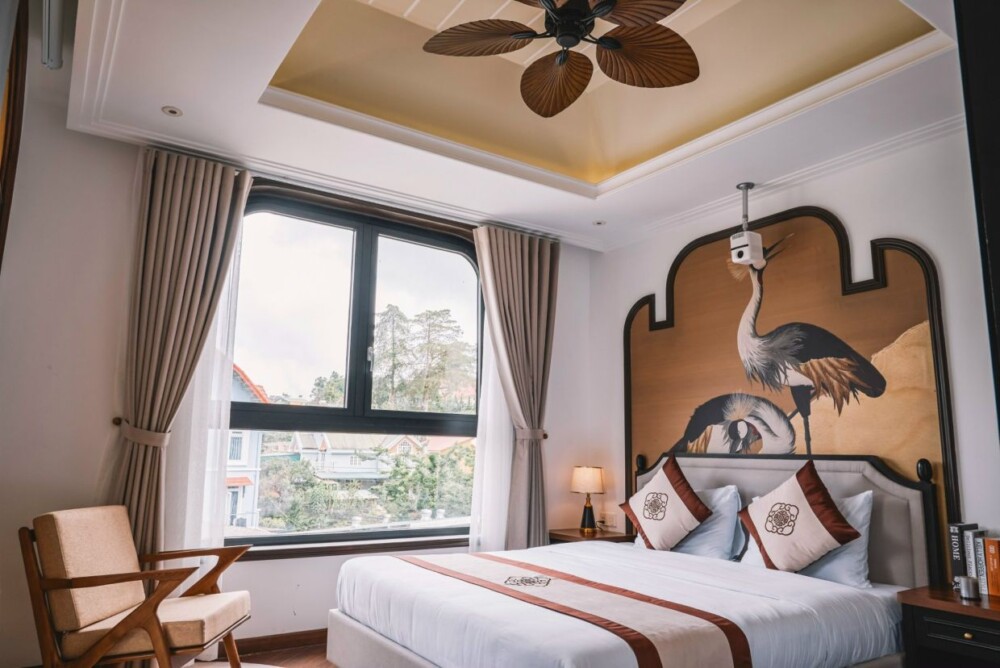 편안한 휴식을 제공하는 Villa Odwin 달랏 25 침실