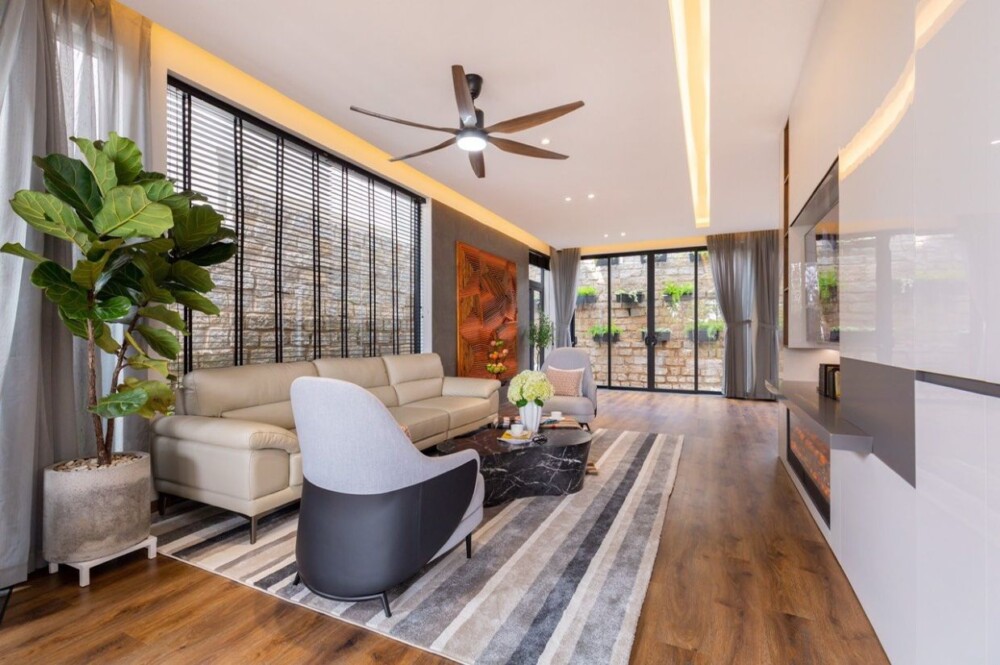 가족 여행에 적합한 Villa Odwin 달랏 27의 거실