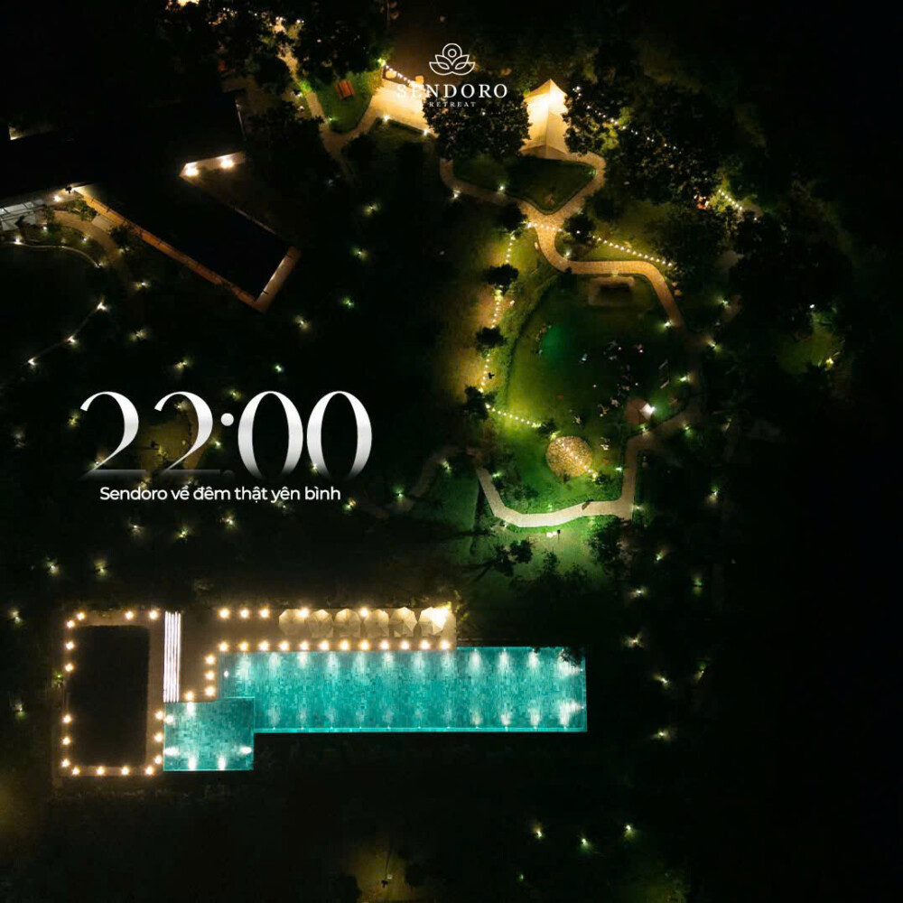 Không gian về đêm tại Sendoro