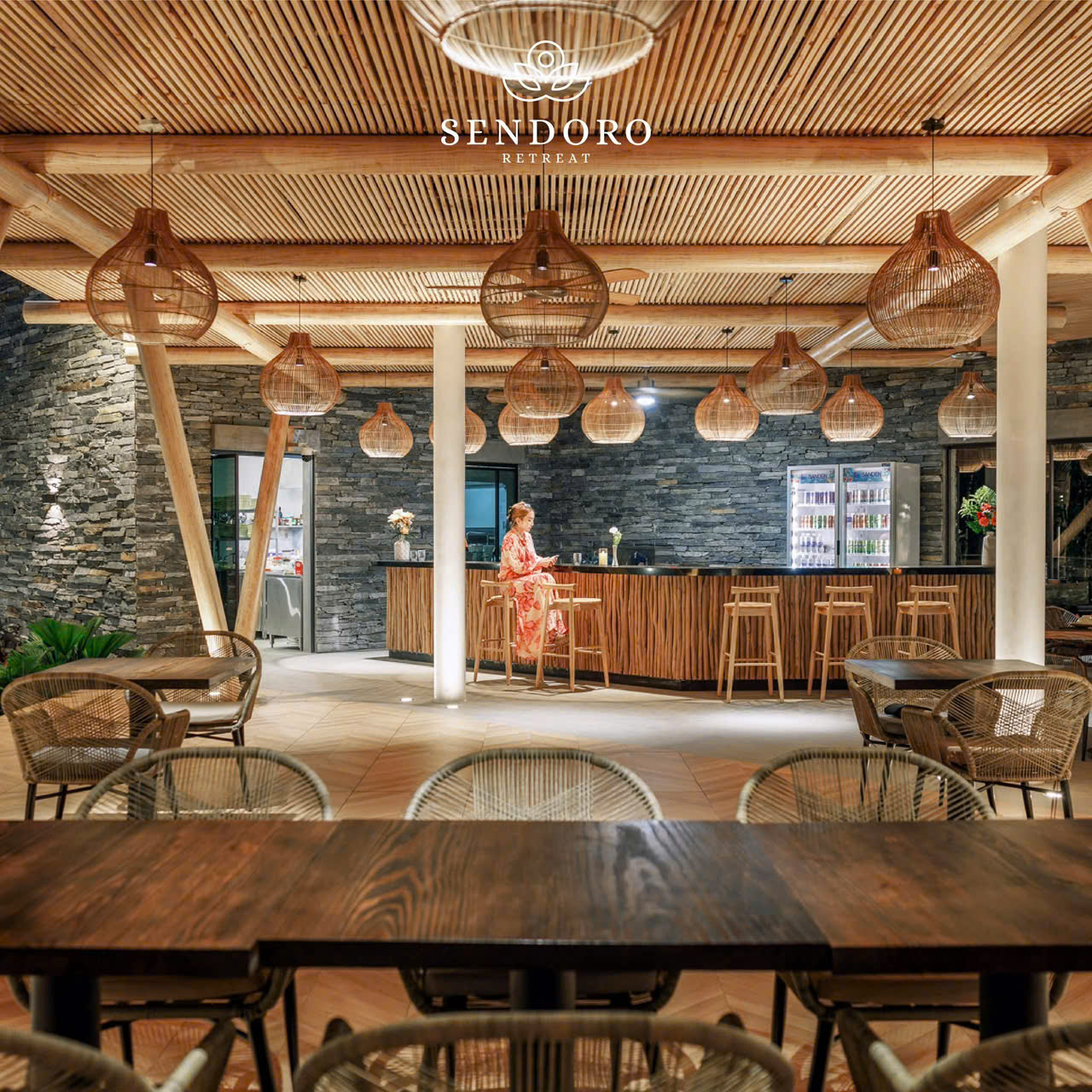 nhà hàng Á Âu tại Sendoro Retreat Châu Đức