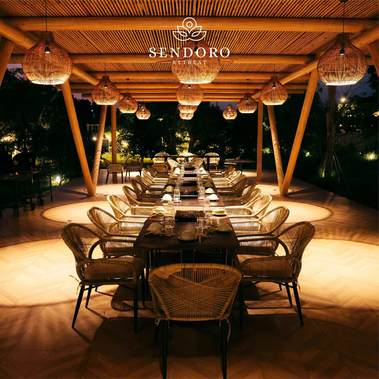 nhà hàng tại Sendoro Retreat Châu Đức