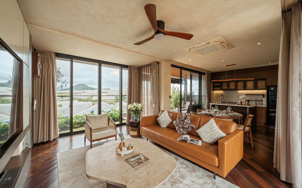 아이와 함께 머물기 좋은 Villa Odwin 달랏 22의 정원 공간