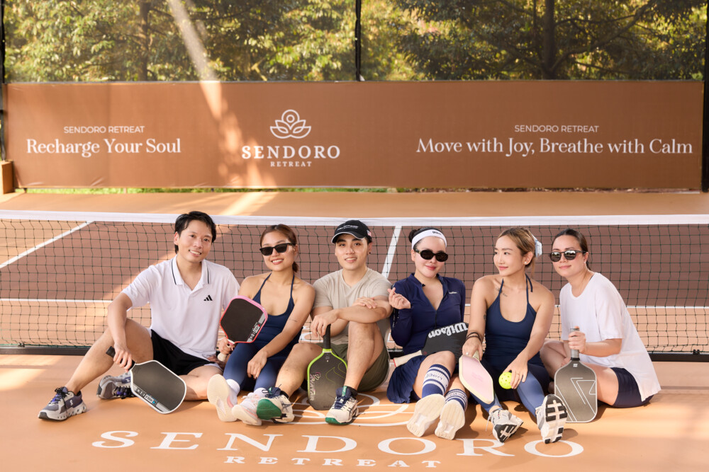 sân pickleball tại Sendoro Retreat Châu Đức