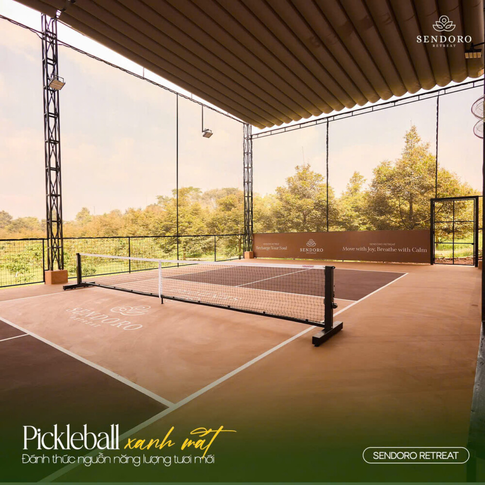sân pickleball tại Sendoro Retreat Châu Đức