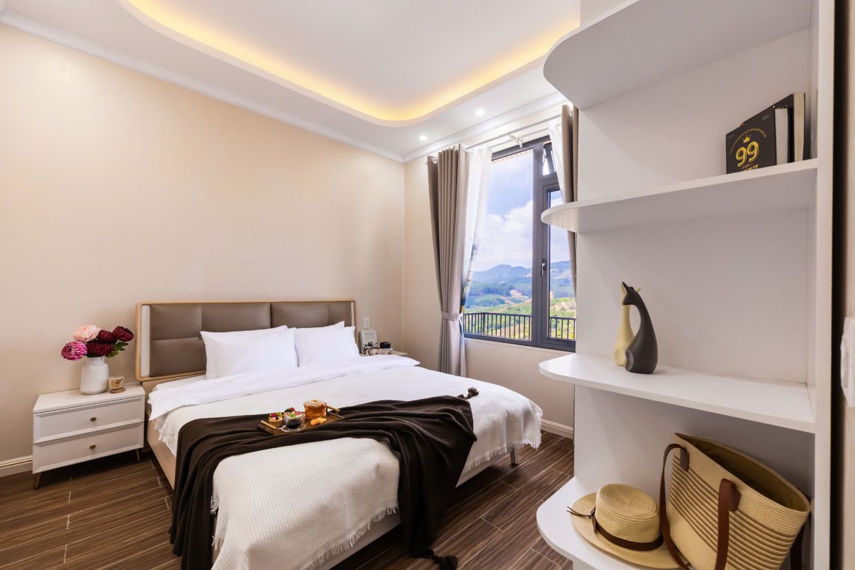 Villa Đà Lạt săn mây Odwin66 – Khu vực phòng ngủ
