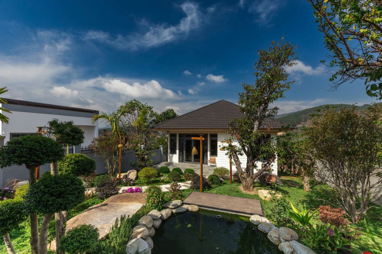Villa Đà Lạt săn mây Odwin66 – Khu vực sân vườn