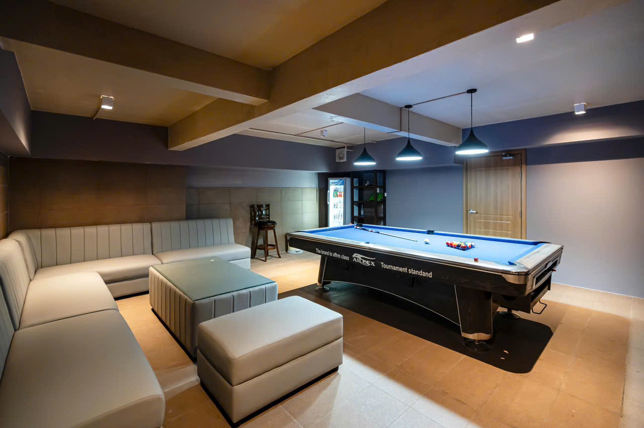 Villa Thạnh Mỹ Lợi Odwin 75 có phòng karaoke, bàn bida giải trí