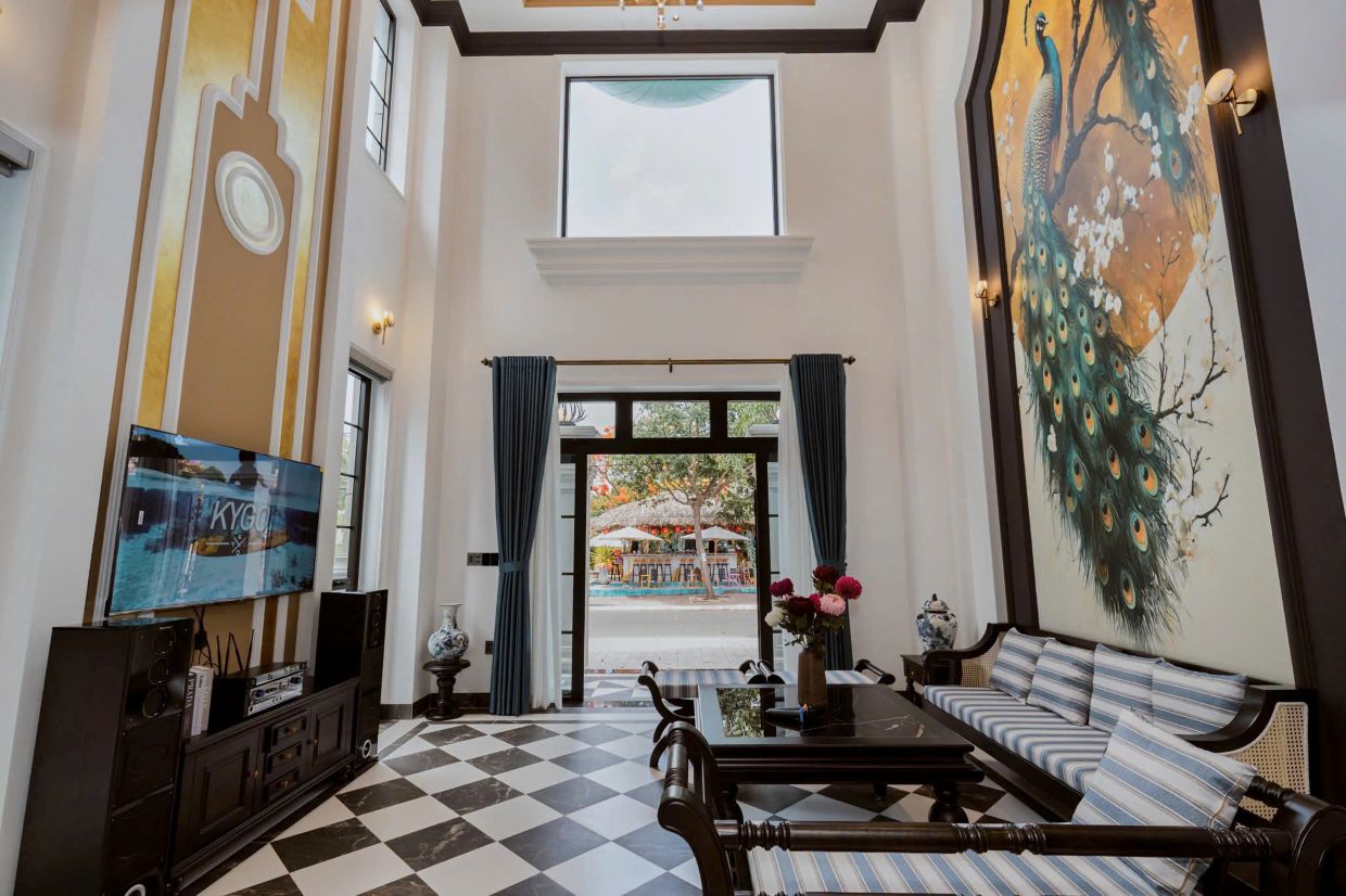 Villa Bãi Sau Odwin24PN - Khu vực phòng khách